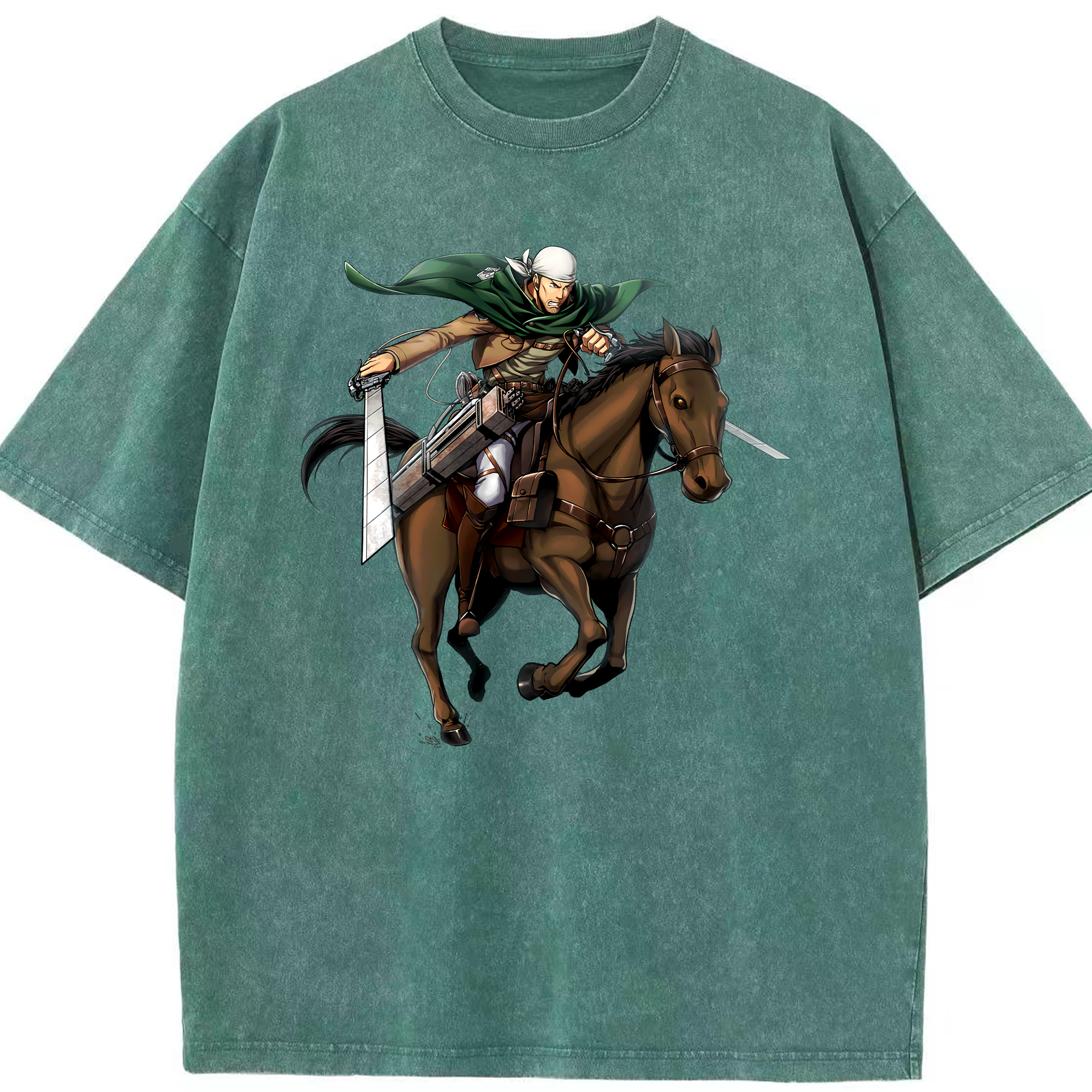 （画像用） 進撃の巨人 Attack on Titan 綿100% ヴィンテージ風 半袖Tシャツ（フロントプリント）
